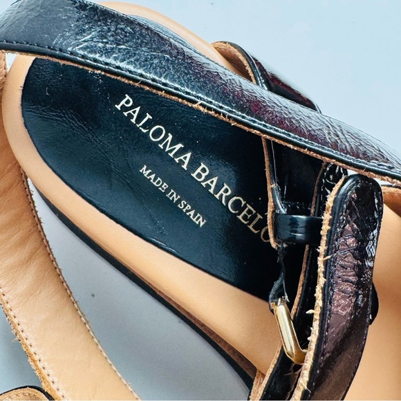 Paloma Barcelo Jurva Black and Tan Platform Sandals 38 (size 7.5-8 US) - Picture 5 of 12